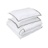 500TC Cotton Double Embroidery Sateen Solid Duvet Cover Set