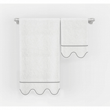 Scalloped & Border Embroidered Bath Towels (Set of 2)