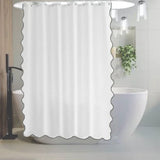Scallop Embroidery Shower Cotton Curtain