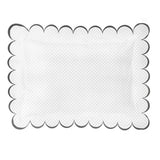 Allena 400TC Cotton Scallop Embroidery Sateen Microcheck Pillow Sham