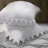 Ashley 400TC Cotton Traingle Embroidery Sateen Solid Euro Pillow Sham