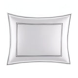 400TC Edge Embroidery & Double Border Cotton Sateen Solid Pillow Sham
