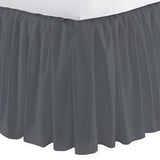 400TC Sateen Solid Cotton Gathered Bed Skirt