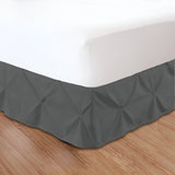 400TC Sateen Solid Cotton Pintuck Bed Skirt