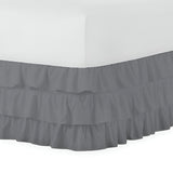 400TC Sateen Solid Cotton Ruffle Bed Skirt