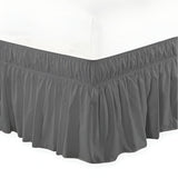 400TC Sateen Solid Cotton Wrap Around Bed Skirt