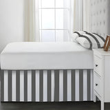 400TC Stripe Border Frame Cotton Sateen Tailored Bed Skirt