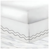 400TC Cotton Double Wavy Embroidered Tailored Bed Skirt