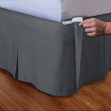 400TC Cotton Sateen Velcro Detachable Pleated Bed Skirt