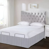 Detachable Wrap Around Polyester Ticking Stripe Tailored Bed Skirt