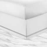 400TC Sateen Solid Cotton Double Embroidered Tailored Bed Skirt