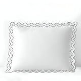 400TC Reverse U Shape Embroidery Cotton Solid Euro Sham