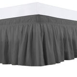 400TC Sateen Solid Cotton Wrap Around Bed Skirt