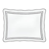 400TC Wavy Embroidery & Border Cotton Sateen Solid Duvet Cover Set