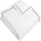 400TC Cotton Triple Edge Embroidery Sateen Solid Duvet Cover Set