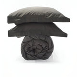 400TC Sateen Solid Cotton Round Duvet Cover Set