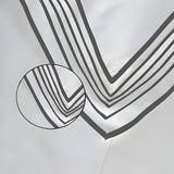 Smart Border 400TC Cotton Embroidery Sateen Solid Duvet Cover Set