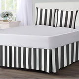 400TC Stripe Border Frame Cotton Sateen Duvet Cover Set