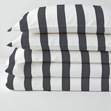 400TC Stripe Border Frame Cotton Sateen Duvet Cover Set