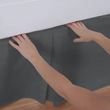 400TC Sateen Solid Cotton Wrap Around Tailored Bed Skirt