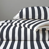 400TC Stripe Border Frame Cotton Sateen Duvet Cover Set