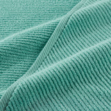 6pcs 100% Cotton Quick-Dry Ribbed Towel Set, Turquoise