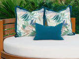 20 x 20 Outdoor Pillow Fern Indigo - Down Alternative Insert