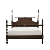 Rolling Pin Style Turned Post Bed Bedframe, Morocco Brown *