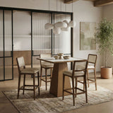 Atrium - Glass Top And Wood Base Dining Table