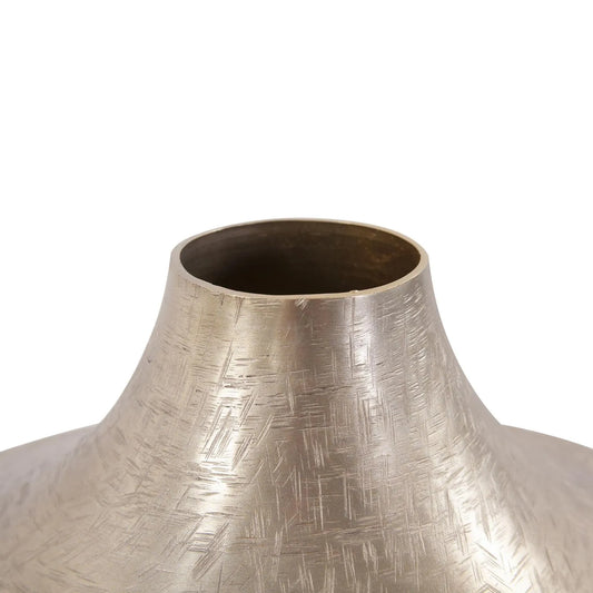 Etched Crossways Curved Neck Vase- Large