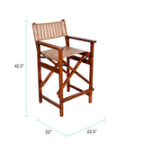 Leather Bar Stool - Brown