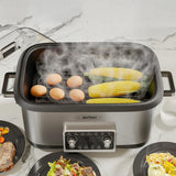 8 Quart Slow Cooker Roaster Oven, 12 in 1 Multi-Cooker Food