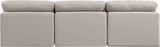 Indulge - Linen 3 Seat Modular Armless Sofa