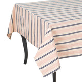 French Home 71" X 95" Cream, Blue and Pink Tablecloth