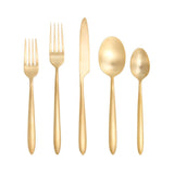 Velo Brushed Gold 5pc Place Setting