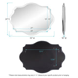 Frameless Scalloped Mirror Long