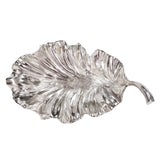 Calathea Leaf Polished Silver Sculpture- Large