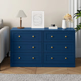 3 Drawer Nightstand, Large Bedside Table with Golden Round