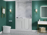 FULLY LOADED Walk-in Bathtub with Air Jets and Whirlpool Massage Jets Hot Tub | Quick Fill Waterfall Tub Filler with 6 Setting Handheld Shower Sprayer | Including Aromatherapy, LED Lights, V-Shaped Back Jets, and Auto Drain
