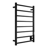 ANZZI Bell Series 8-Bar Wall Mounted Towel Warmer (23.6" L x 36.25" H), Dual Installation, Digital Control Panel, Rhino Alloy Certified Stainless Steel