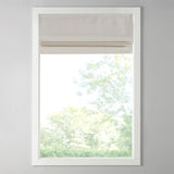 Basketweave Room Darkening Cordless Roman Shade, Ivory