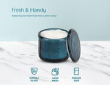 Kook Embossed Glass Salt Cellar with Lid 10 oz