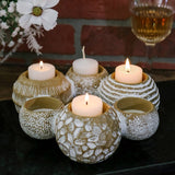 Gold 2-in-1 Candle Holder Centerpiece Set
