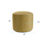 Qivuit Green Tall Pouf