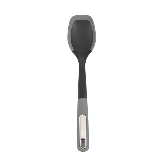 Silicone Scratch and Heat Resistance Edge Solid Spoon, Grey