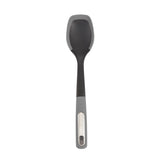 Silicone Scratch and Heat Resistance Edge Solid Spoon, Grey