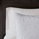 Classic Stitch Reversible Quilt Set, White