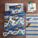 Trucks Monster Kids Coverlet Set [Antimicrobial]