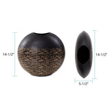 Golden Thread Medium Disc Vase