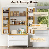 Wholesale 70'' Tall Kitchen Pantry Cabinet, Wood Cupboard